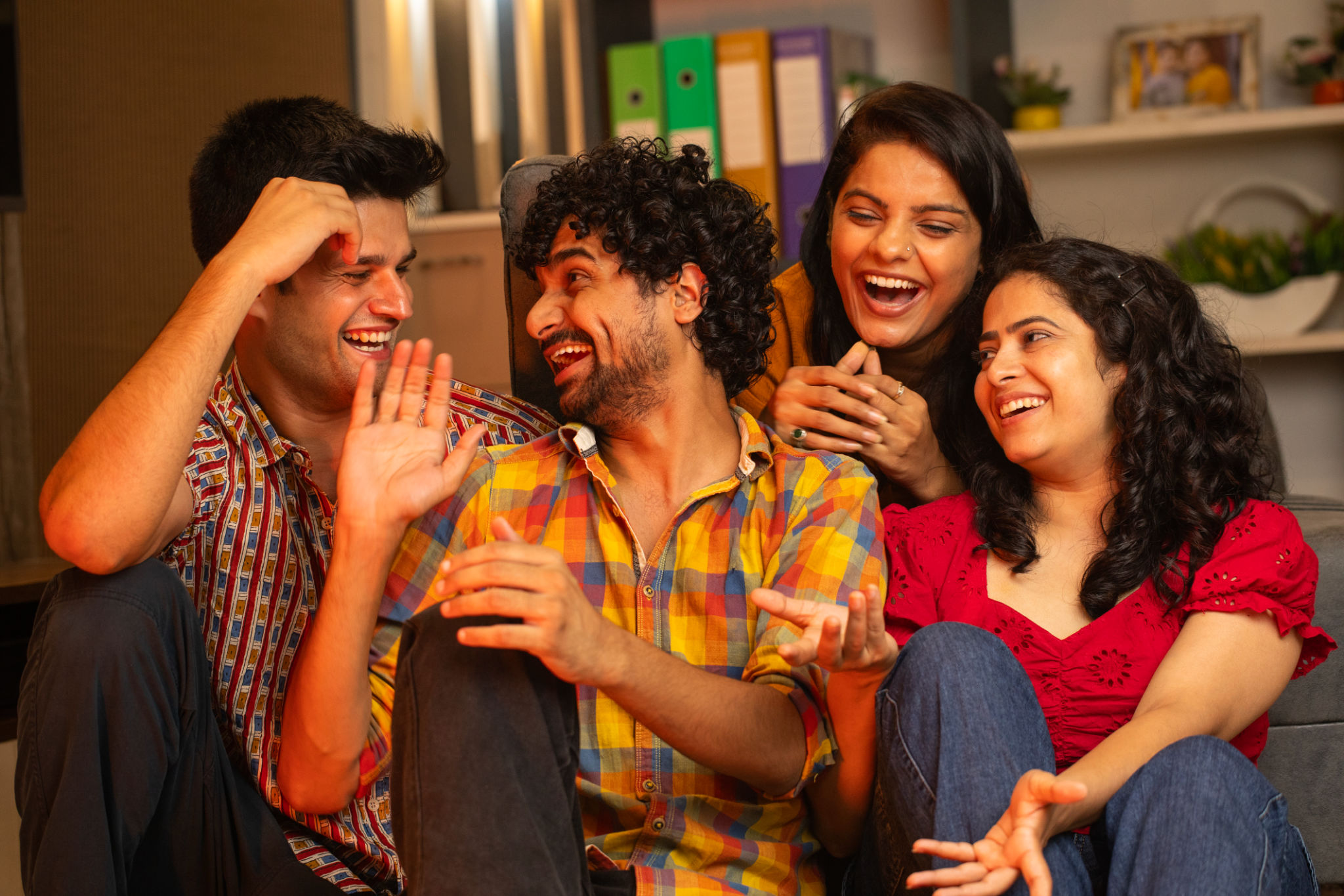 Friends watching together